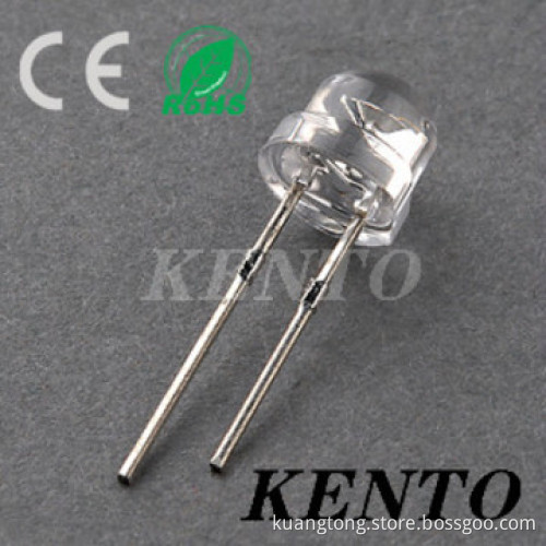 water clear lens 4.8mm strawhat emitting blue led diode